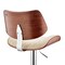 Armen Living Leland Adjustable Cream Faux Leather and Chrome Finish Bar Stool LCLEBAWACR - alternate 7